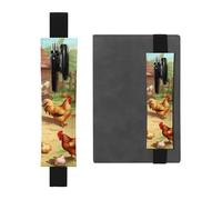 GDSHJKLW Roast Chicken Hen Farm Elastic Band Pen Holder Detachable Pu Leather Pen Sleeve Pouch Journal Pencil Holder Pencil Case Office Supplies Gift For Hardcover Journals Notebooks Planners