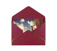 GDSHJKLW Rock Climbing Sports Greeting Card with Dark Red Envelopes, 4x6 Thinking of You Cards Happy Birthday Wedding Invitation Blank Note Card for All Occasions