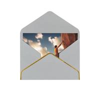 GDSHJKLW Rock Climbing Sports Greeting Card with Light Grey Envelopes, 4x6 Thinking of You Cards Happy Birthday Wedding Invitation Blank Note Card for All Occasions