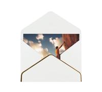 GDSHJKLW Rock Climbing Sports Greeting Card with White Envelopes, 4x6 Thinking of You Cards Happy Birthday Wedding Invitation Blank Note Card for All Occasions