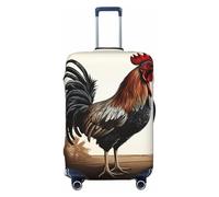 GDSHJKLW Rooster Travel Luggage Cover Suitcase Protector Washable Elastic Suitcase Cover Anti-Scratch Luggage Protector Travel Suitcase Baggage Cover Fits 18-32 Inch Suitcase, Black, S