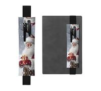 GDSHJKLW Santa Claus Snow Secenry Elastic Band Pen Holder Detachable Pu Leather Pen Sleeve Pouch Journal Pencil Holder Pencil Case Office Supplies Gift For Hardcover Journals Notebooks Planners