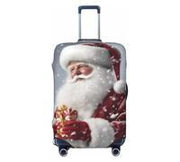 GDSHJKLW Santa Claus Snow Secenry Travel Luggage Cover Suitcase Protector Washable Elastic Suitcase Cover Anti-Scratch Luggage Protector Travel Suitcase Baggage Cover Fits 18-32 Inch Suitcase, Black