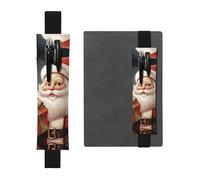 GDSHJKLW Santa Claus With Box Elastic Band Pen Holder Detachable Pu Leather Pen Sleeve Pouch Journal Pencil Holder Pencil Case Office Supplies Gift For Hardcover Journals Notebooks Planners