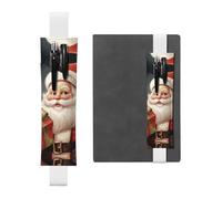 GDSHJKLW Santa Claus With Box Elastic Band Pen Holder Detachable Pu Leather Pen Sleeve Pouch Journal Pencil Holder Pencil Case Office Supplies Gift For Hardcover Journals Notebooks Planners