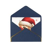 GDSHJKLW Santa Hat Gift and Merry Christmas Greeting Card with Blue Envelopes, 4x6 Thinking of You Cards Happy Birthday Wedding Invitation Blank Note Card for All Occasions