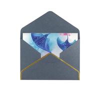 GDSHJKLW Sea Animals Stingrays Greeting Card with Black Envelopes, 4x6 Thinking of You Cards Happy Birthday Wedding Invitation Blank Note Card for All Occasions