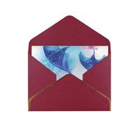 GDSHJKLW Sea Animals Stingrays Greeting Card with Dark Red Envelopes, 4x6 Thinking of You Cards Happy Birthday Wedding Invitation Blank Note Card for All Occasions