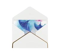 GDSHJKLW Sea Animals Stingrays Greeting Card with White Envelopes, 4x6 Thinking of You Cards Happy Birthday Wedding Invitation Blank Note Card for All Occasions