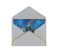 GDSHJKLW Sea Turtle-Blue Greeting Card with Light Grey Envelopes, 4x6 Thinking of You Cards Happy Birthday Wedding Invitation Blank Note Card for All Occasions