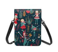 GDSHJKLW Small Crossbody Cell Phone Bag For Women Leather Lightweight Mini Phone Purses Women'S Nutcracker Ballet Xmas Dance Shoulder Handbag Purse