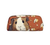 GDSHJKLW Smiling Leather Pencil Case Large Capacity Pen Pouch,Zipper Makeup Bag For Women Men Travel Toiletry Bags Waterproof Cosmetic Bag Wide-Open Coin Pouch Purse