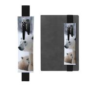 GDSHJKLW Snow Animal Polar Bear Elastic Band Pen Holder Detachable Pu Leather Pen Sleeve Pouch Journal Pencil Holder Pencil Case Office Supplies Gift For Hardcover Journals Notebooks Planners