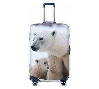 GDSHJKLW Snow Animal Polar Bear Travel Luggage Cover Suitcase Protector Washable Elastic Suitcase Cover Anti-Scratch Luggage Protector Travel Suitcase Baggage Cover Fits 18-32 Inch Suitcase, Black, S