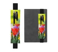 GDSHJKLW Spring Flowers Elastic Band Pen Holder Detachable Pu Leather Pen Sleeve Pouch Journal Pencil Holder Pencil Case Office Supplies Gift For Hardcover Journals Notebooks Planners