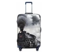 GDSHJKLW Steam Train Clouds Travel Luggage Cover Suitcase Protector Washable Elastic Suitcase Cover X- Fits 18-32 Inch Suitcase, Black, XL
