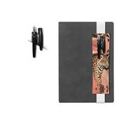 GDSHJKLW Striped Leopard Elastic Band Pen Holder Detachable Pu Leather Pen Sleeve Pouch Journal Pencil Holder Pencil Case Office Supplies Gift For Hardcover Journals Notebooks Planners