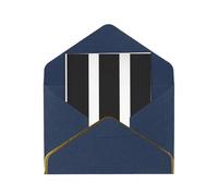 GDSHJKLW stripes black white Greeting Card with Blue Envelopes, 4x6 Thinking of You Cards Happy Birthday Wedding Invitation Blank Note Card for All Occasions