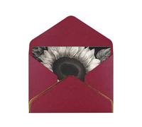 GDSHJKLW Sunflower Black Grey Greeting Card with Dark Red Envelopes, 4x6 Thinking of You Cards Happy Birthday Wedding Invitation Blank Note Card for All Occasions