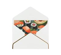 GDSHJKLW Sushi Greeting Card with White Envelopes, 4x6 Thinking of You Cards Happy Birthday Wedding Invitation Blank Note Card for All Occasions