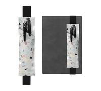 GDSHJKLW Terrazzo Marble Pastel Elastic Band Pen Holder Detachable Pu Leather Pen Sleeve Pouch Journal Pencil Holder Pencil Case Office Supplies Gift For Hardcover Journals Notebooks Planners