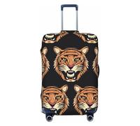 GDSHJKLW Tiger Head Pattern1 Travel Luggage Cover Suitcase Protector Washable Elastic Suitcase Cover Anti-Scratch Luggage Protector Travel Suitcase Baggage Cover Fits 18-32 Inch Suitcase, Black, M