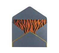 GDSHJKLW Tiger Stripes Orange Greeting Card with Black Envelopes, 4x6 Thinking of You Cards Happy Birthday Wedding Invitation Blank Note Card for All Occasions