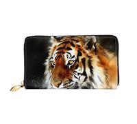 GDSHJKLW Tiger3 Women Wallets Leather Zip Around Clutch Purses Waterproof Credit Card Holder With Phone Holder Ladies Travel Coin Purse