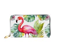 GDSHJKLW Tropical Watercolor Pineapple Flamingo Women Wallets Leather Zip Around Clutch Purses Waterproof Credit Card Holder With Phone Holder Ladies Travel Coin Purse