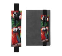 GDSHJKLW Two Colored Parrots Elastic Band Pen Holder Detachable Pu Leather Pen Sleeve Pouch Journal Pencil Holder Pencil Case Office Supplies Gift For Hardcover Journals Notebooks Planners
