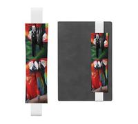 GDSHJKLW Two Colored Parrots Elastic Band Pen Holder Detachable Pu Leather Pen Sleeve Pouch Journal Pencil Holder Pencil Case Office Supplies Gift For Hardcover Journals Notebooks Planners