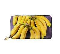 GDSHJKLW Unique Banana Fruit Women Wallets Leather Zip Around Clutch Purses Waterproof Credit Card Holder With Phone Holder Ladies Travel Coin Purse