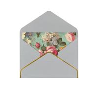 GDSHJKLW Vintage Floral Flowers Greeting Card with Light Grey Envelopes, 4x6 Thinking of You Cards Happy Birthday Wedding Invitation Blank Note Card for All Occasions