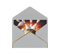 GDSHJKLW Vintage Sport Bowling Ball Greeting Card with Light Grey Envelopes, 4x6 Thinking of You Cards Happy Birthday Wedding Invitation Blank Note Card for All Occasions