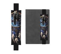 GDSHJKLW White Fantasy Dream Catcher Elastic Band Pen Holder Detachable Pu Leather Pen Sleeve Pouch Journal Pencil Holder Pencil Case Office Supplies Gift For Hardcover Journals Notebooks Planners