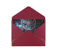 GDSHJKLW White fantasy dream catcher Greeting Card with Dark Red Envelopes, 4x6 Thinking of You Cards Happy Birthday Wedding Invitation Blank Note Card for All Occasions