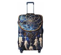 GDSHJKLW White Fantasy Dream Catcher Travel Luggage Cover Suitcase Protector Washable Elastic Suitcase Cover Anti-Scratch Luggage Protector Travel Suitcase Baggage Cover Fits 18-32 Inch Suitcase
