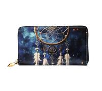 GDSHJKLW White Fantasy Dream Catcher Women Wallets Leather Zip Around Clutch Purses Waterproof Credit Card Holder With Phone Holder Ladies Travel Coin Purse