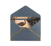 GDSHJKLW Wild Goose by the Bridge Greeting Card with Black Envelopes, 4x6 Thinking of You Cards Happy Birthday Wedding Invitation Blank Note Card for All Occasions