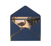 GDSHJKLW Wild Goose by the Bridge Greeting Card with Blue Envelopes, 4x6 Thinking of You Cards Happy Birthday Wedding Invitation Blank Note Card for All Occasions