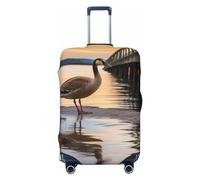 GDSHJKLW Wild Goose By The Bridge Travel Luggage Cover Suitcase Protector Washable Elastic Suitcase Cover Anti-Scratch Luggage Protector Travel Suitcase Baggage Cover Fits 18-32 Inch Suitcase, Black
