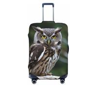 GDSHJKLW Wild Owl Birds Travel Luggage Cover Suitcase Protector Washable Elastic Suitcase Cover Anti-Scratch Luggage Protector Travel Suitcase Baggage Cover Fits 18-32 Inch Suitcase, Black, M