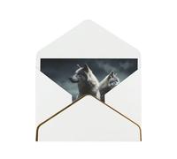 GDSHJKLW wolf at night Greeting Card with White Envelopes, 4x6 Thinking of You Cards Happy Birthday Wedding Invitation Blank Note Card for All Occasions