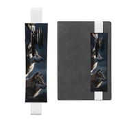GDSHJKLW Wolves In The Moonlight Elastic Band Pen Holder Detachable Pu Leather Pen Sleeve Pouch Journal Pencil Holder Pencil Case Office Supplies Gift For Hardcover Journals Notebooks Planners