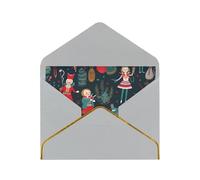 GDSHJKLW Women's Nutcracker Ballet Xmas Dance Greeting Card with Light Grey Envelopes, 4x6 Thinking of You Cards Happy Birthday Wedding Invitation Blank Note Card for All Occasions