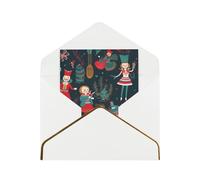 GDSHJKLW Women's Nutcracker Ballet Xmas Dance Greeting Card with White Envelopes, 4x6 Thinking of You Cards Happy Birthday Wedding Invitation Blank Note Card for All Occasions