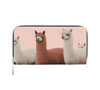 GDSHJKLW Womens Wallet Alpacas Zip Around Wallet Pu Leather Phone Clutch Purse Card Holder Organizer For Women Ladies, Black, One Size