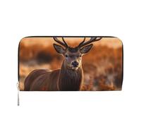 GDSHJKLW Womens Wallet Antler Red Deer Zip Around Wallet Pu Leather Phone Clutch Purse Card Holder Organizer For Women Ladies, Black, One Size