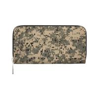 GDSHJKLW Womens Wallet Army Digital Camouflage Zip Around Wallet Pu Leather Phone Clutch Purse Card Holder Organizer For Women Ladies, Black, One Size