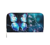 GDSHJKLW Womens Wallet Beautiful Butterfly1 Zip Around Wallet Pu Leather Phone Clutch Purse Card Holder Organizer For Women Ladies, Black, One Size